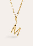 Collar Personalizado Chic Letter XL Acero Baño Oro