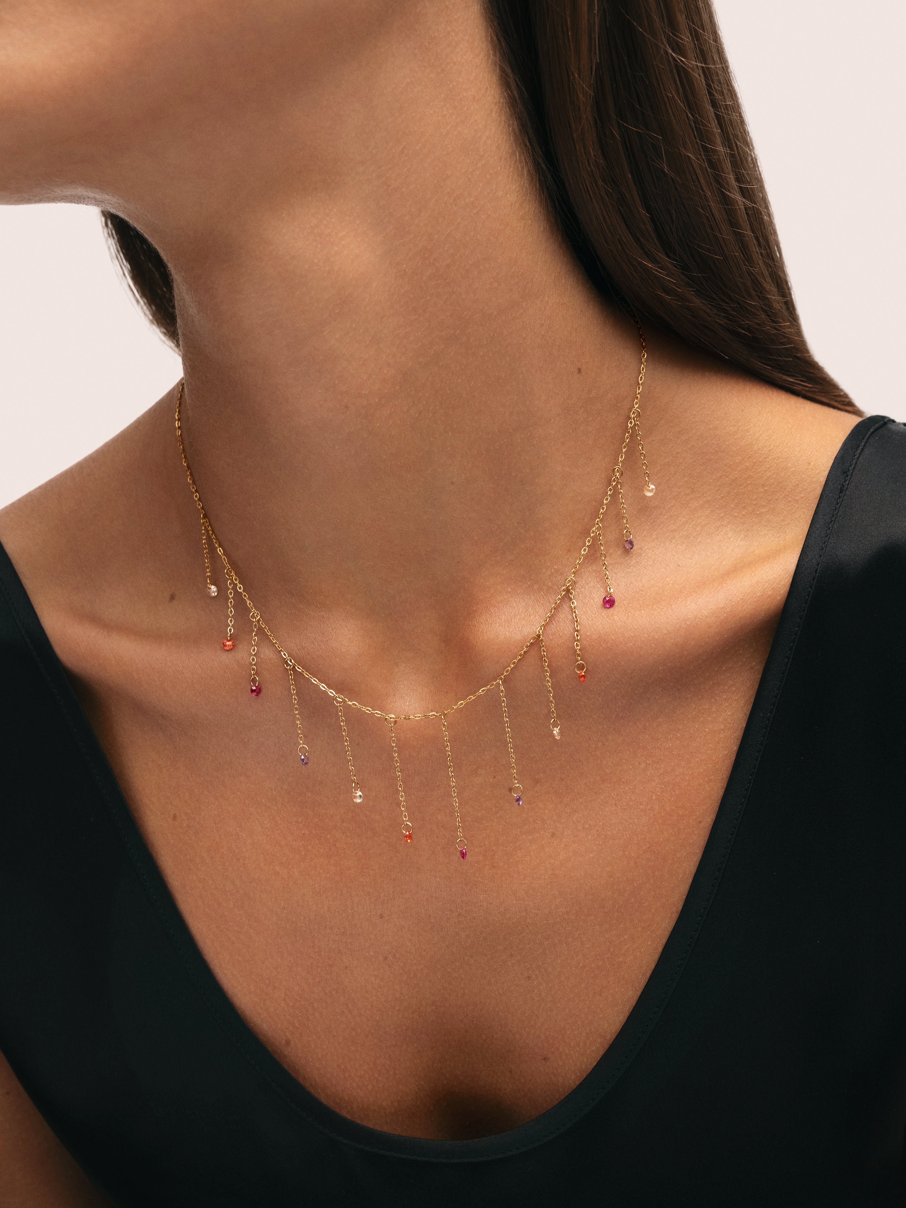 Collar Clea Colors Acero Baño Oro