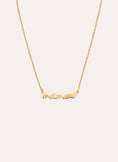 Collar Mamá Heart Plata Baño Oro