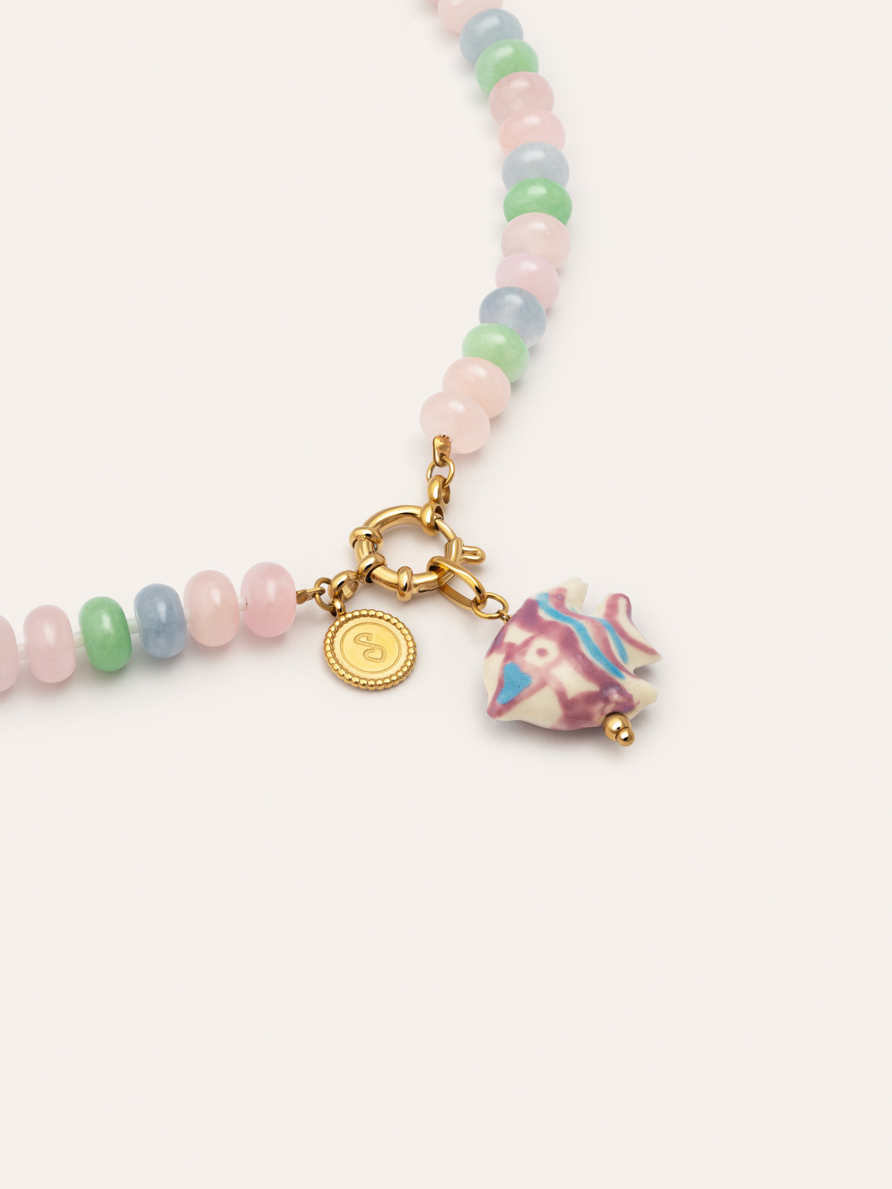 Collar Nemo Stones Acero Baño Oro