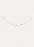Collar Pompeya Turquesa Acero Baño Oro