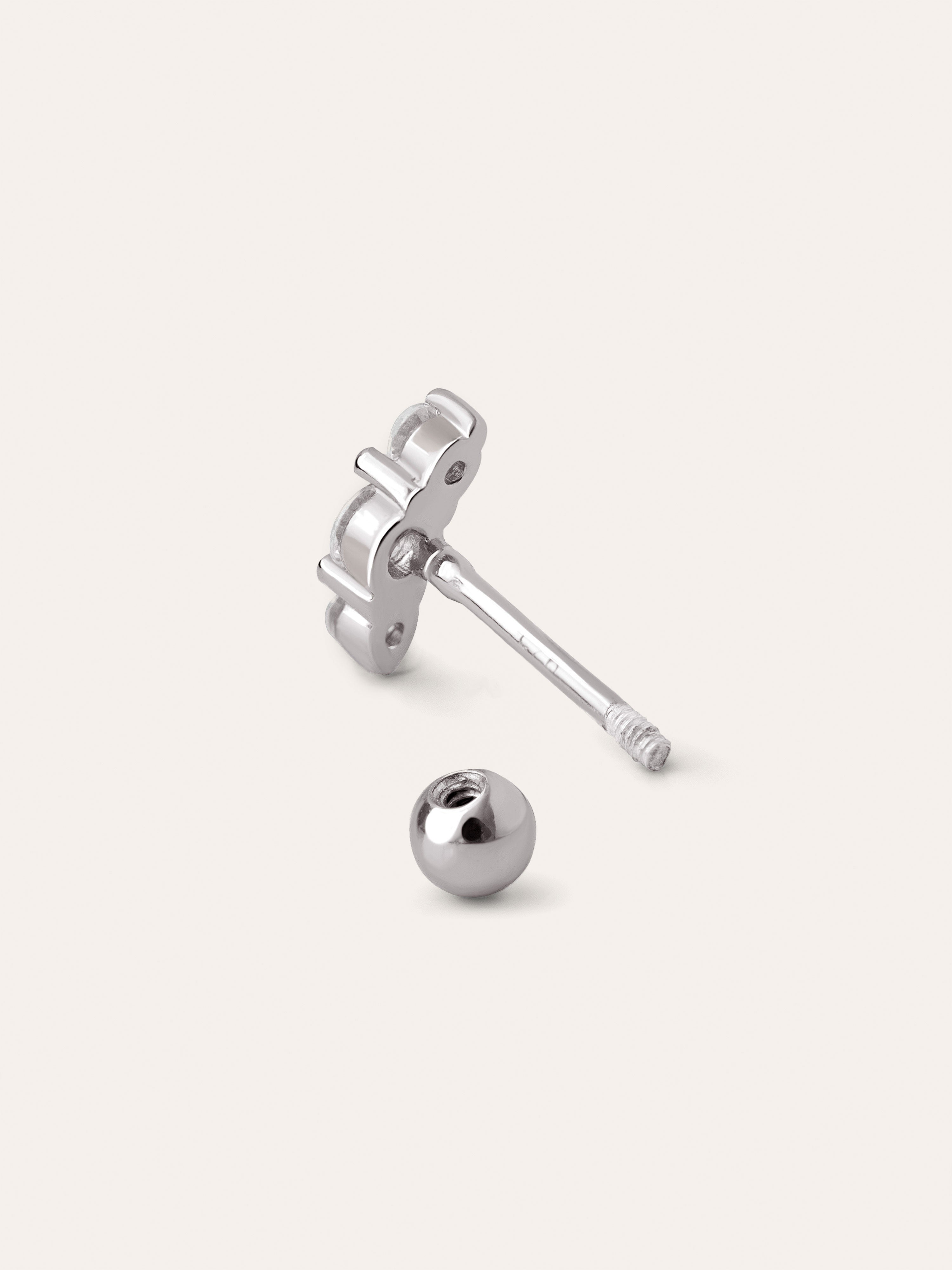 Pendiente Suelto Freesia Spark Plata