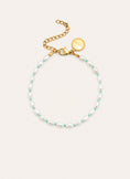 Pulsera Pompeya Turquesa Acero Baño Oro