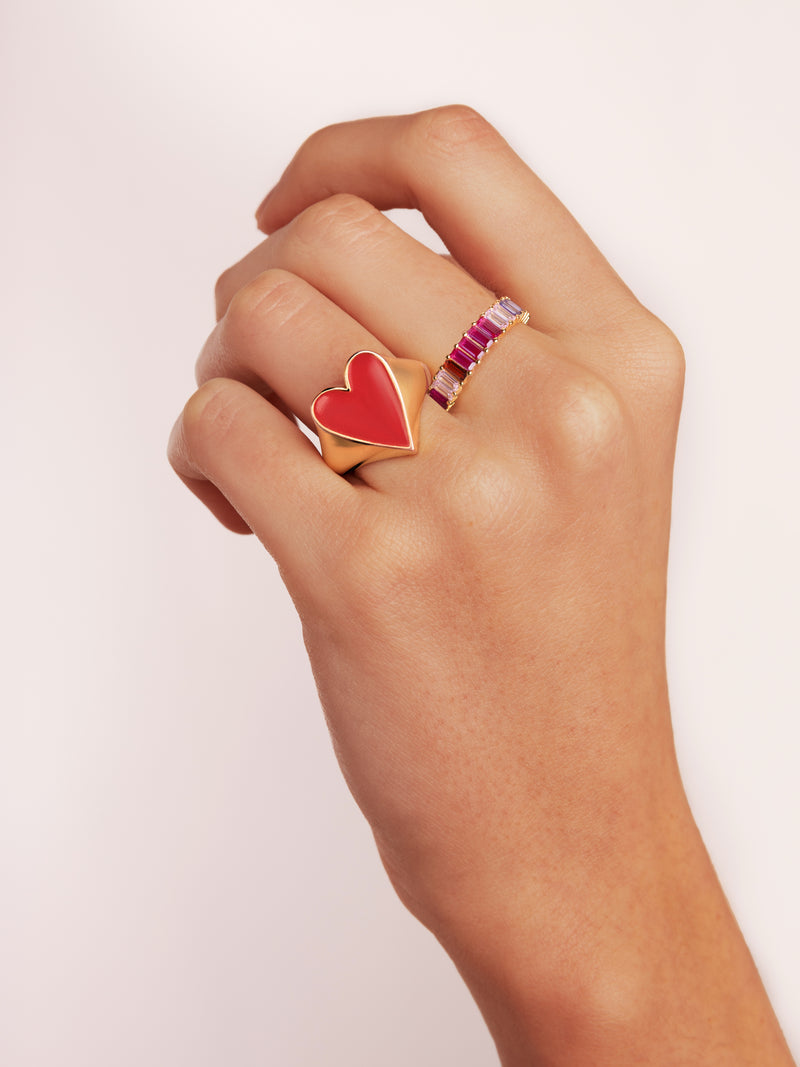 Sia Berries Ring Silber, vergoldet
