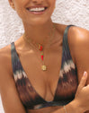 Collar Dots Plata Baño Oro