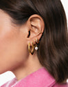 Boucles d'oreilles créoles Colors plaquées or