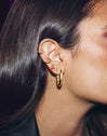 Bolero Stainless Steel Hoop Gold Earrings