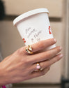 Abbraccio Amour Stainless Steel Gold Ring