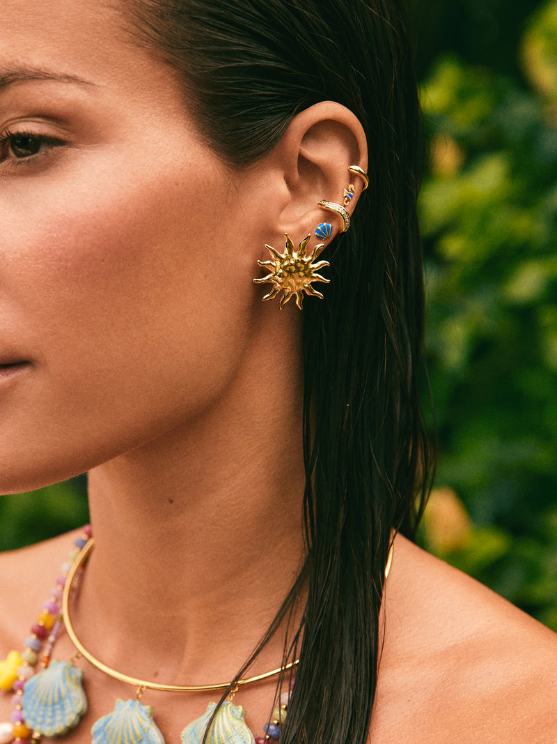 Ear Cuff Hailey Einzelner Ohrring, vergoldet