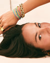 Link-Armband Rainbow Emaille Edelstahl mit Goldbeschichtung