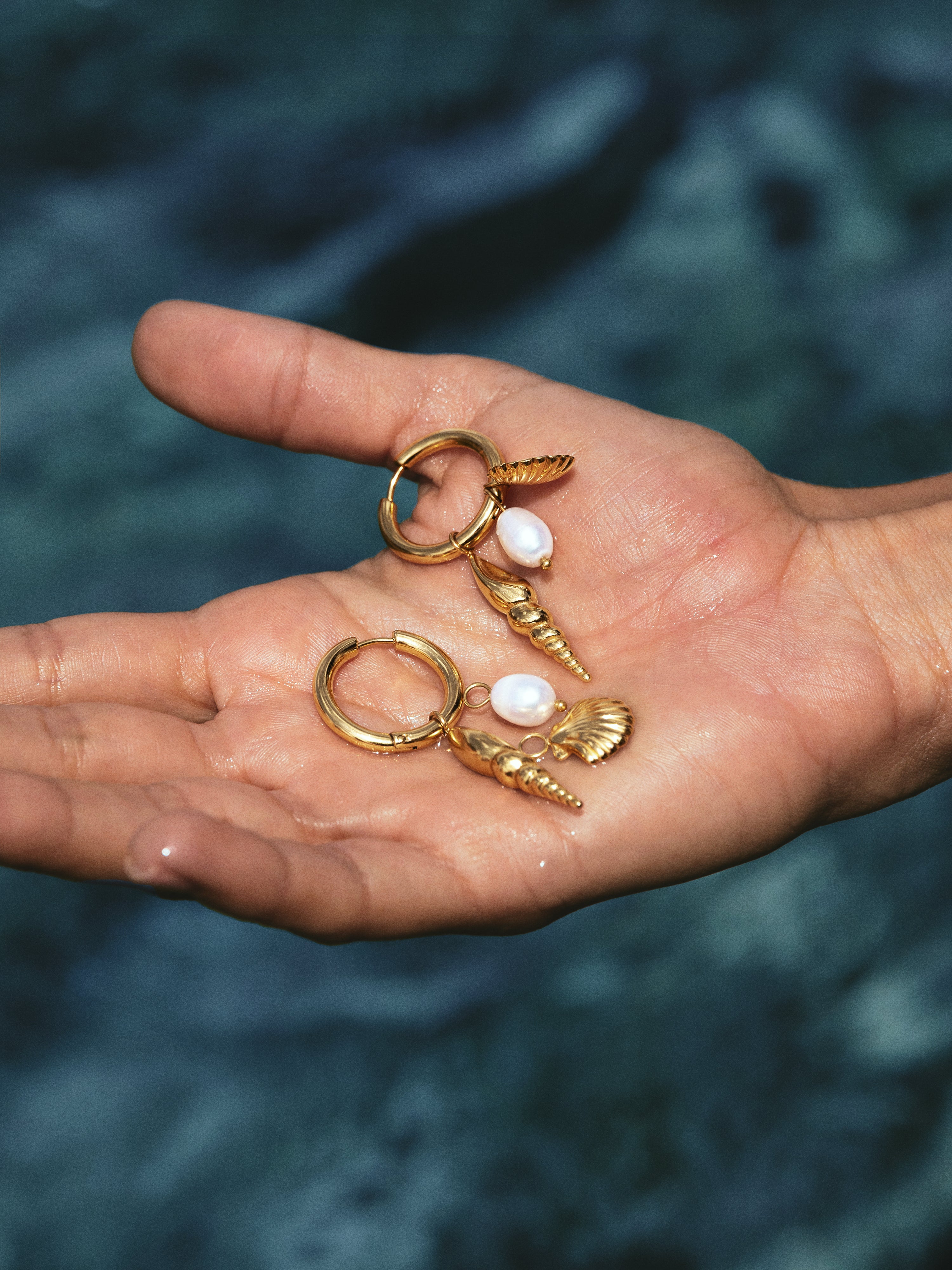 Creolen-Ohrringe Carmen True Mar Edelstahl mit 18kt Goldbeschichtung