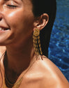 Pendientes Zafira Shells Acero Baño Oro