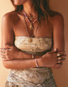 Collar Bali Stones Acero Baño Oro