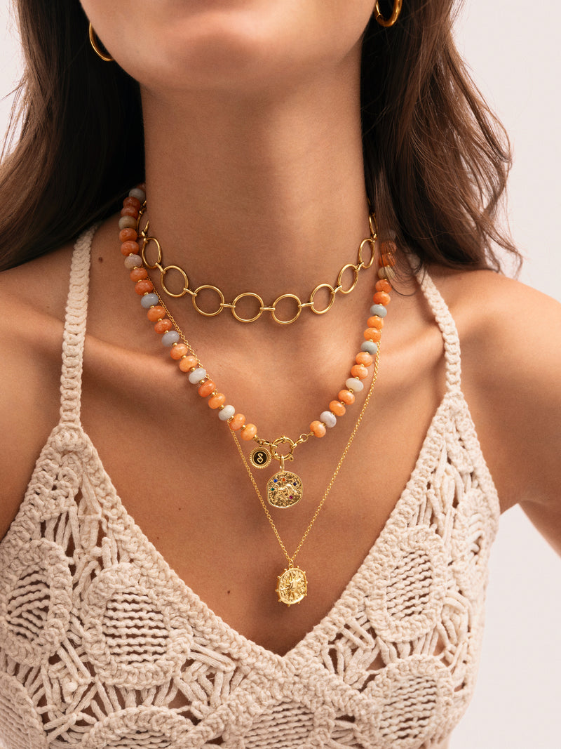 Collar Solstice Sun Baño Oro