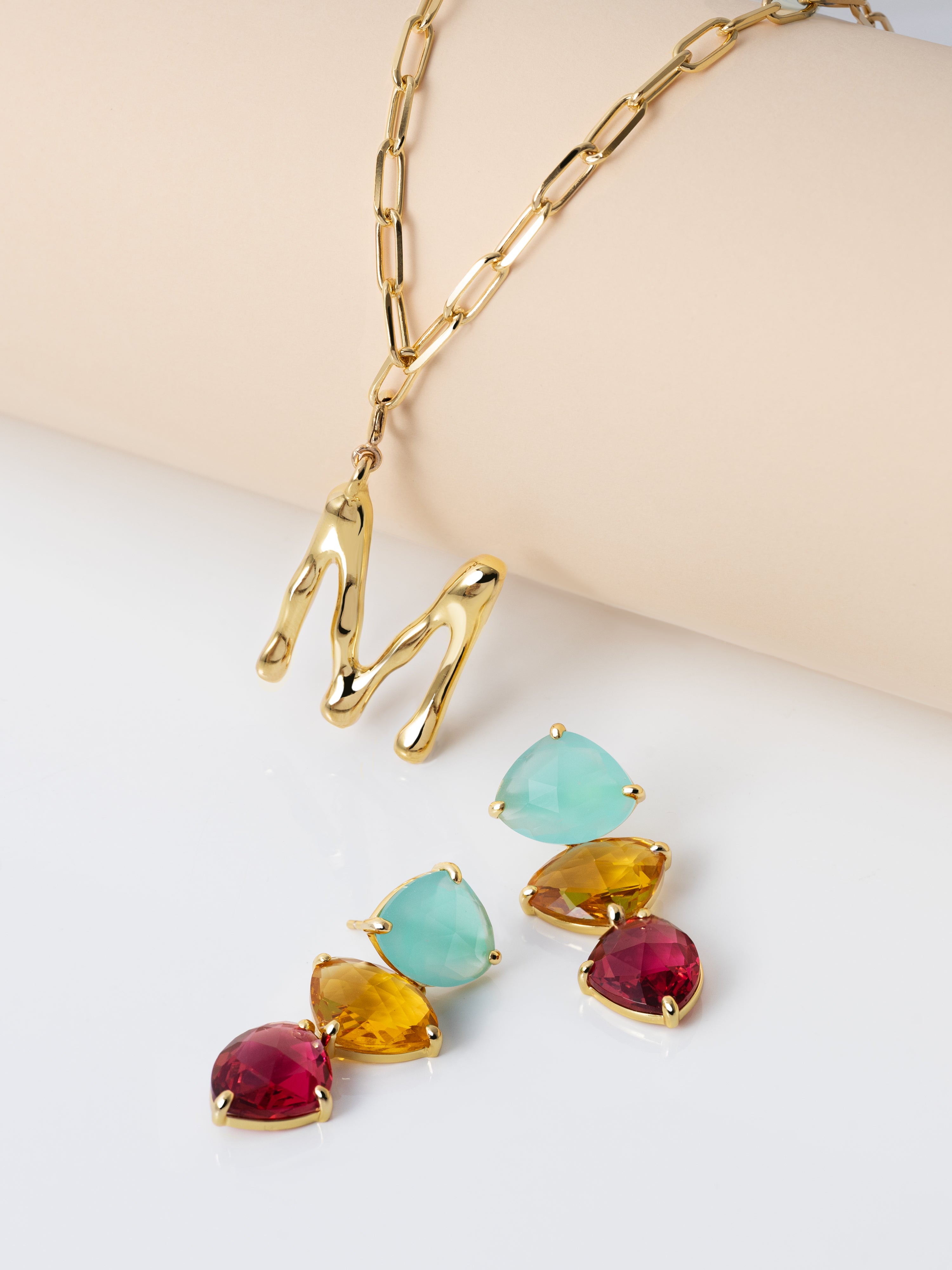 Narciso Drop Gold Earrings 