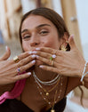 Anillo Celebrate Verde Baño Oro
