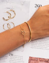 Bracciale Circles Twist Acciaio placcato Oro