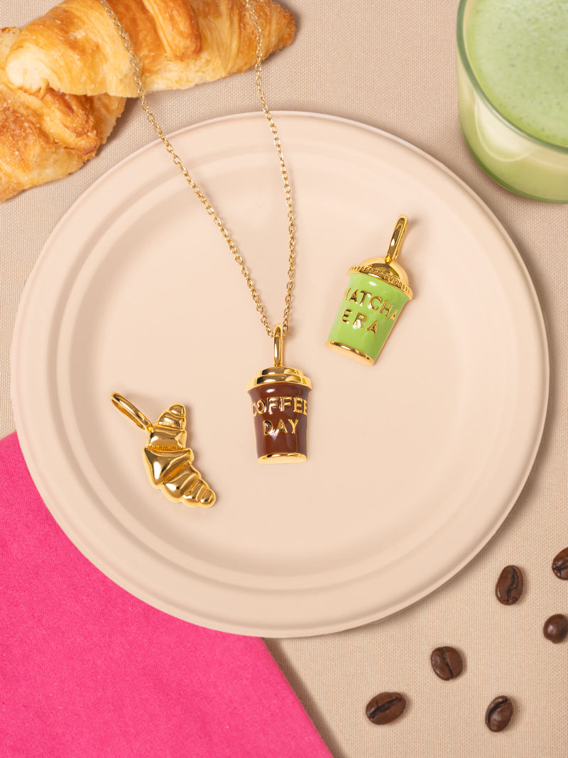 Charm Croissant, vergoldet