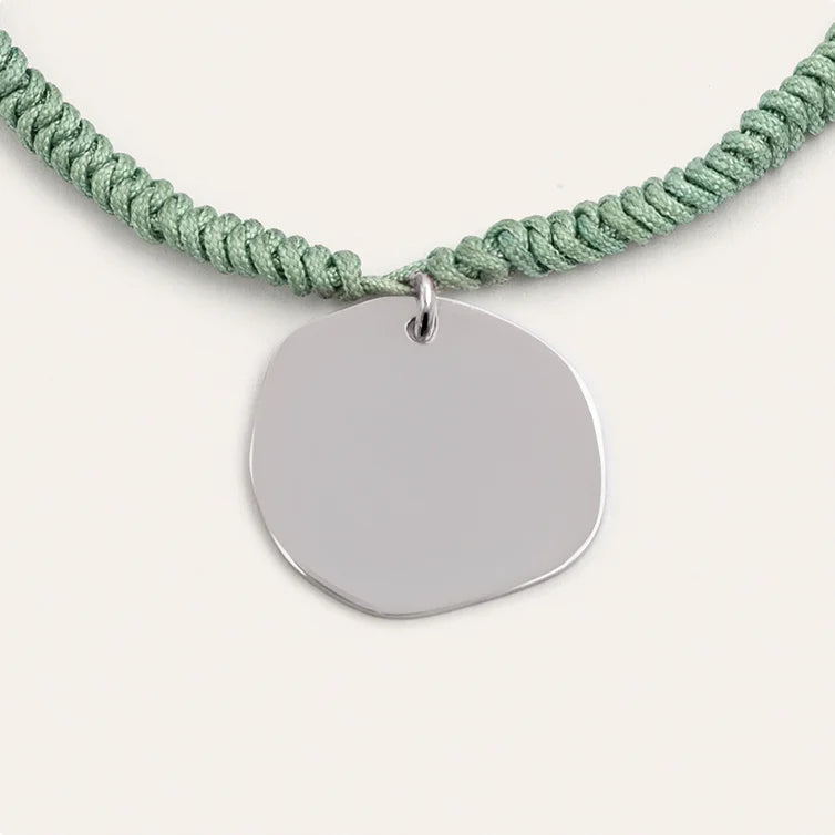 Medallion Armband Grün, personalisierbar, Edelstahl
