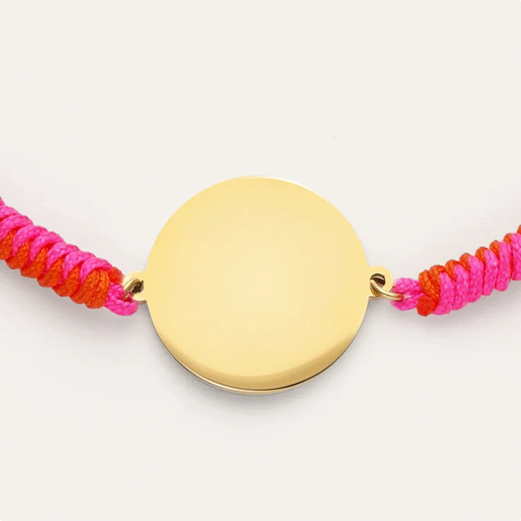 Bracciale Personalizzato Moon Tramonto Neon Acciaio Placcato Oro