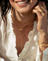 Collar Crystal Summer Acero Baño Oro