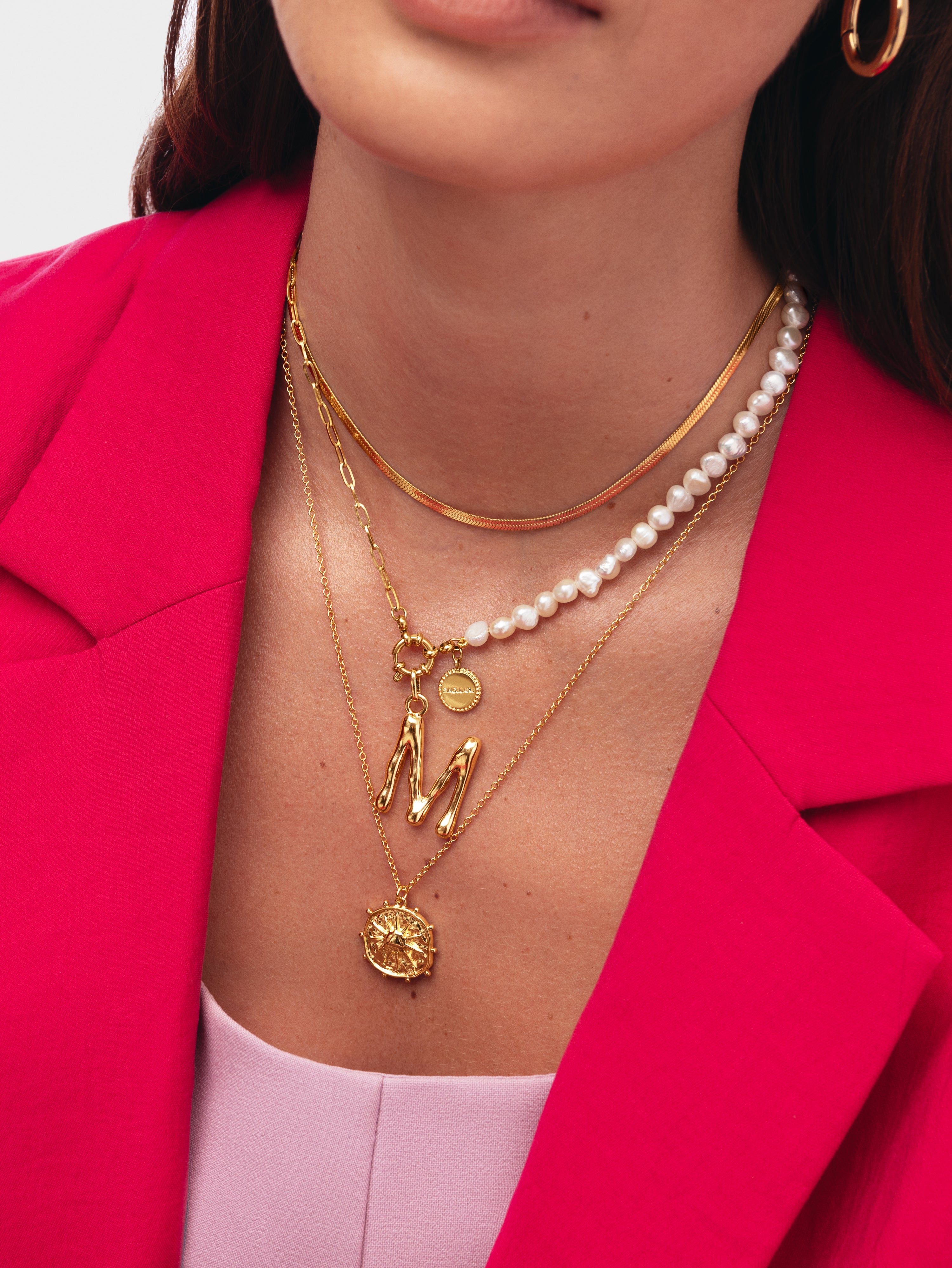 Collar Chic Pearl Acero Baño Oro