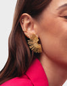 Pendientes Sunbeam Acero Baño Oro