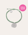 Medallion Armband Grün, personalisierbar, Edelstahl