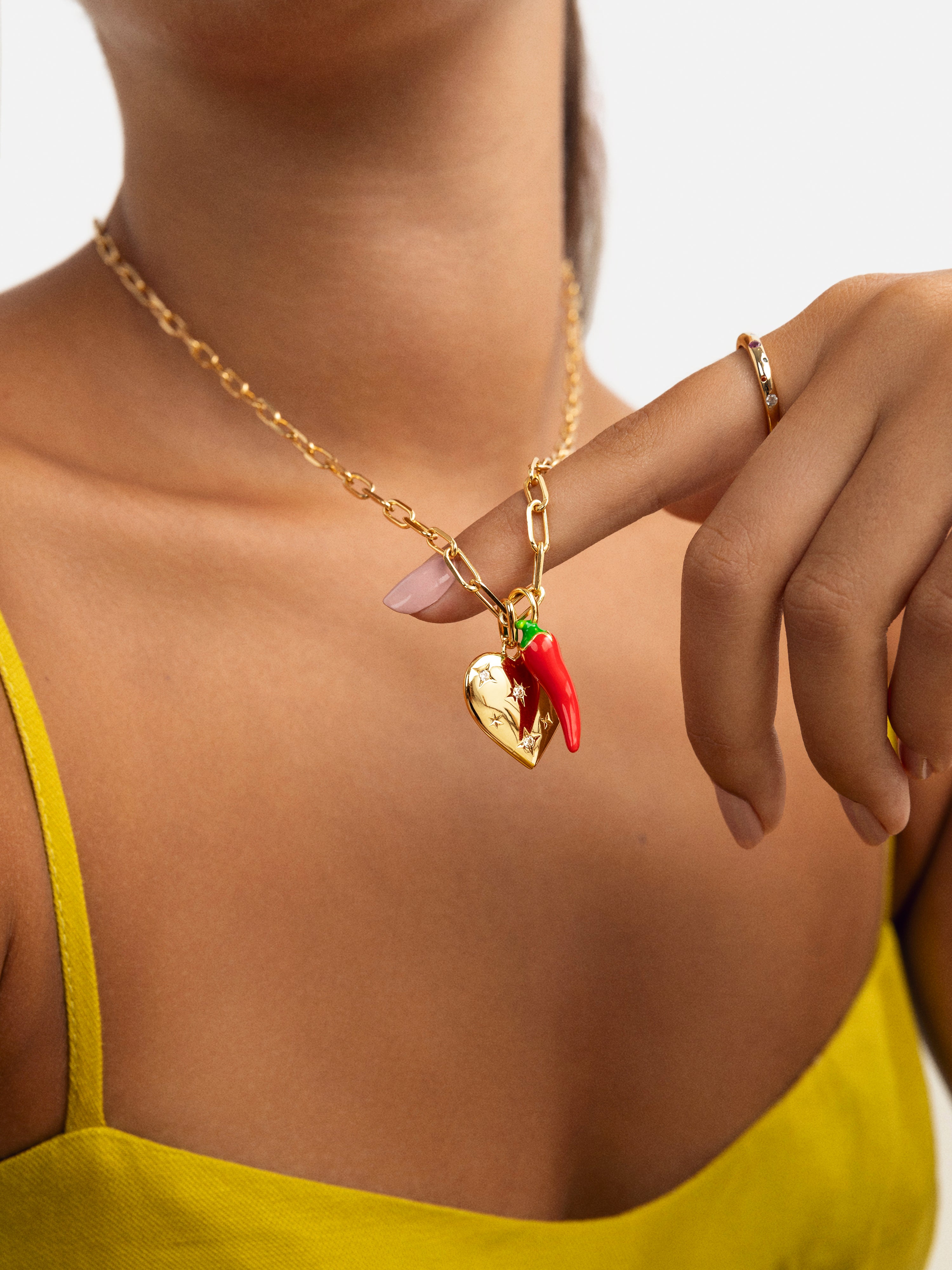 Chili Pepper Gold Charm 