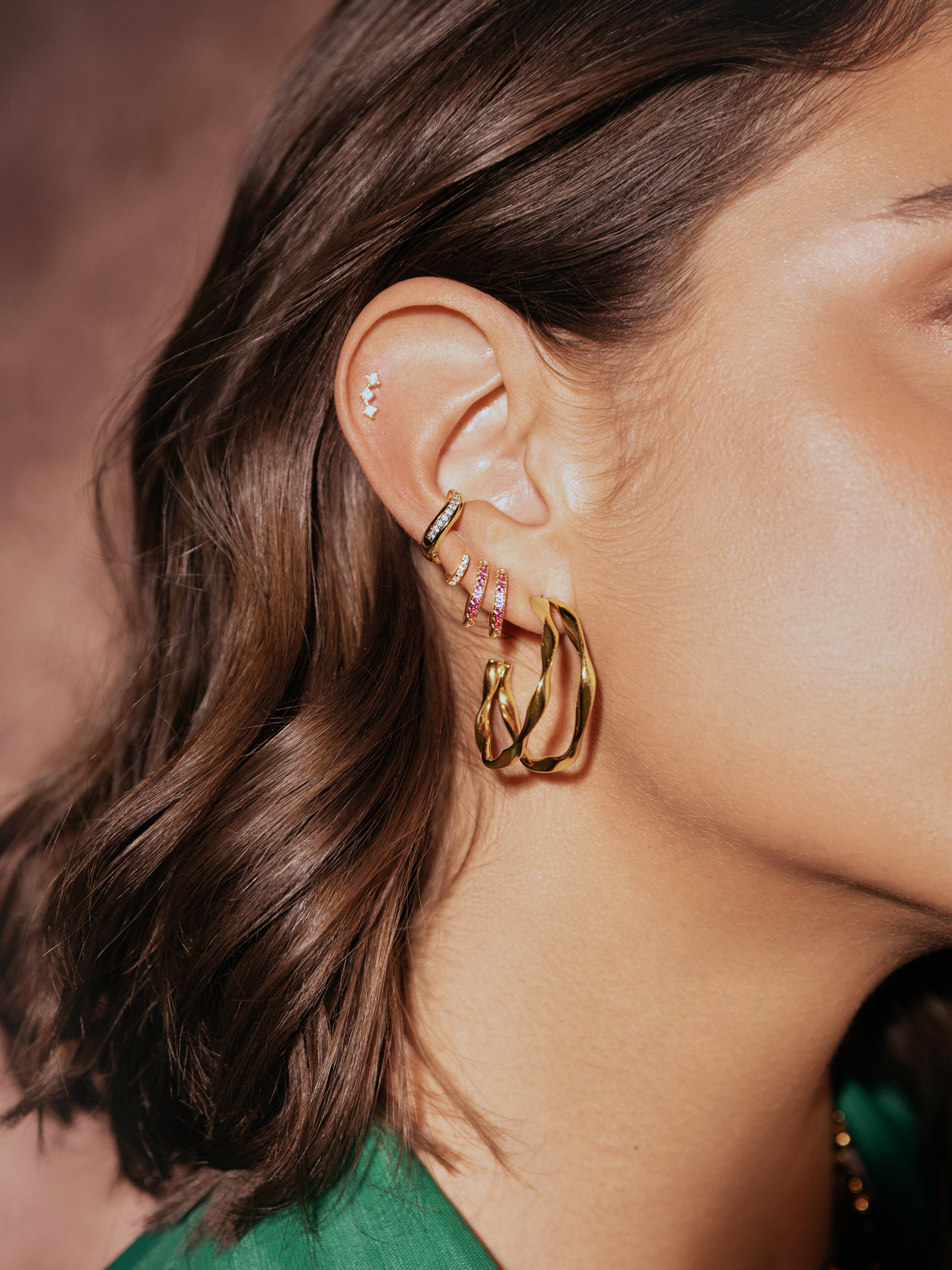 Hailey Gold Ear Cuff Single Earring