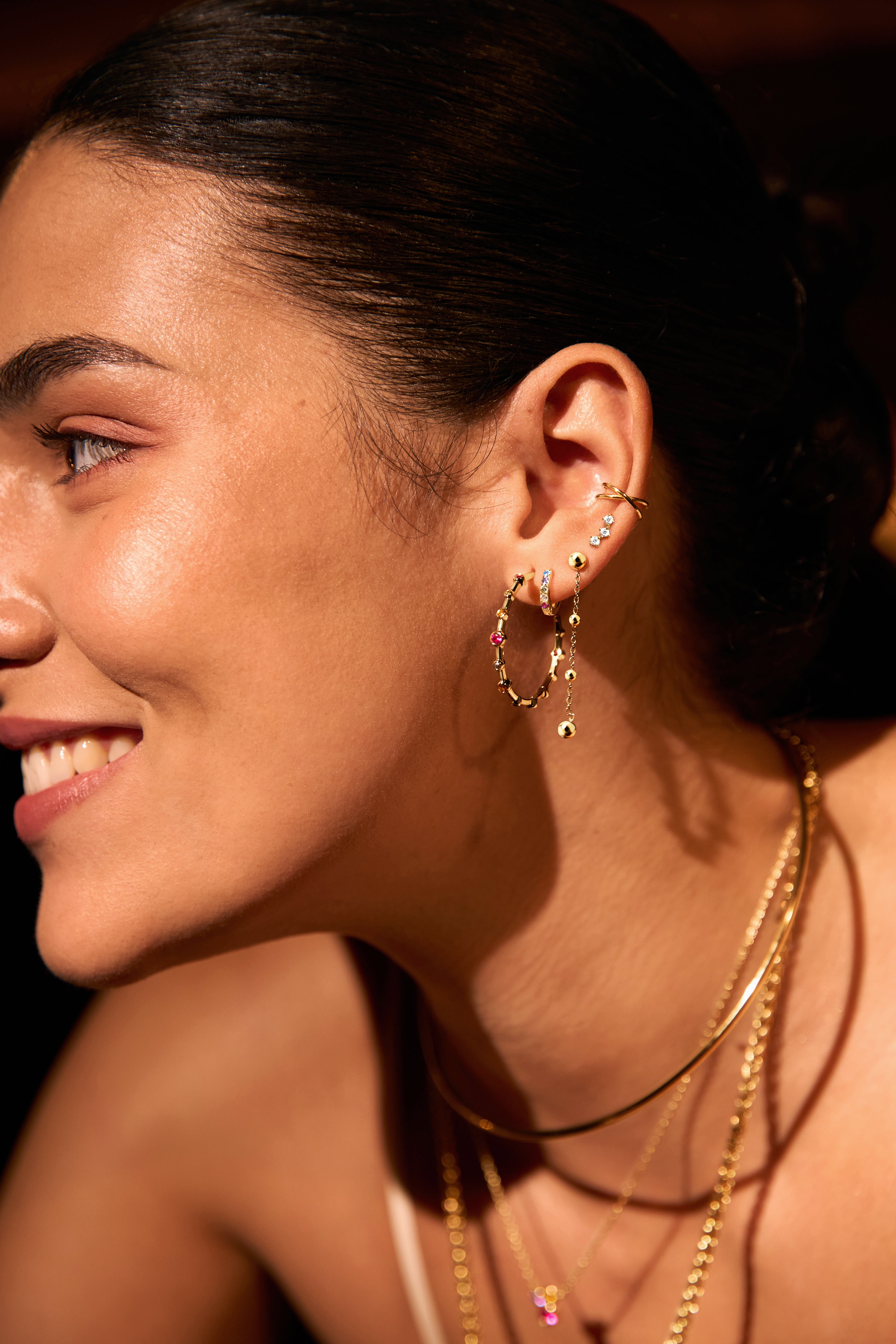 Drop Bomb Gold Single Earring