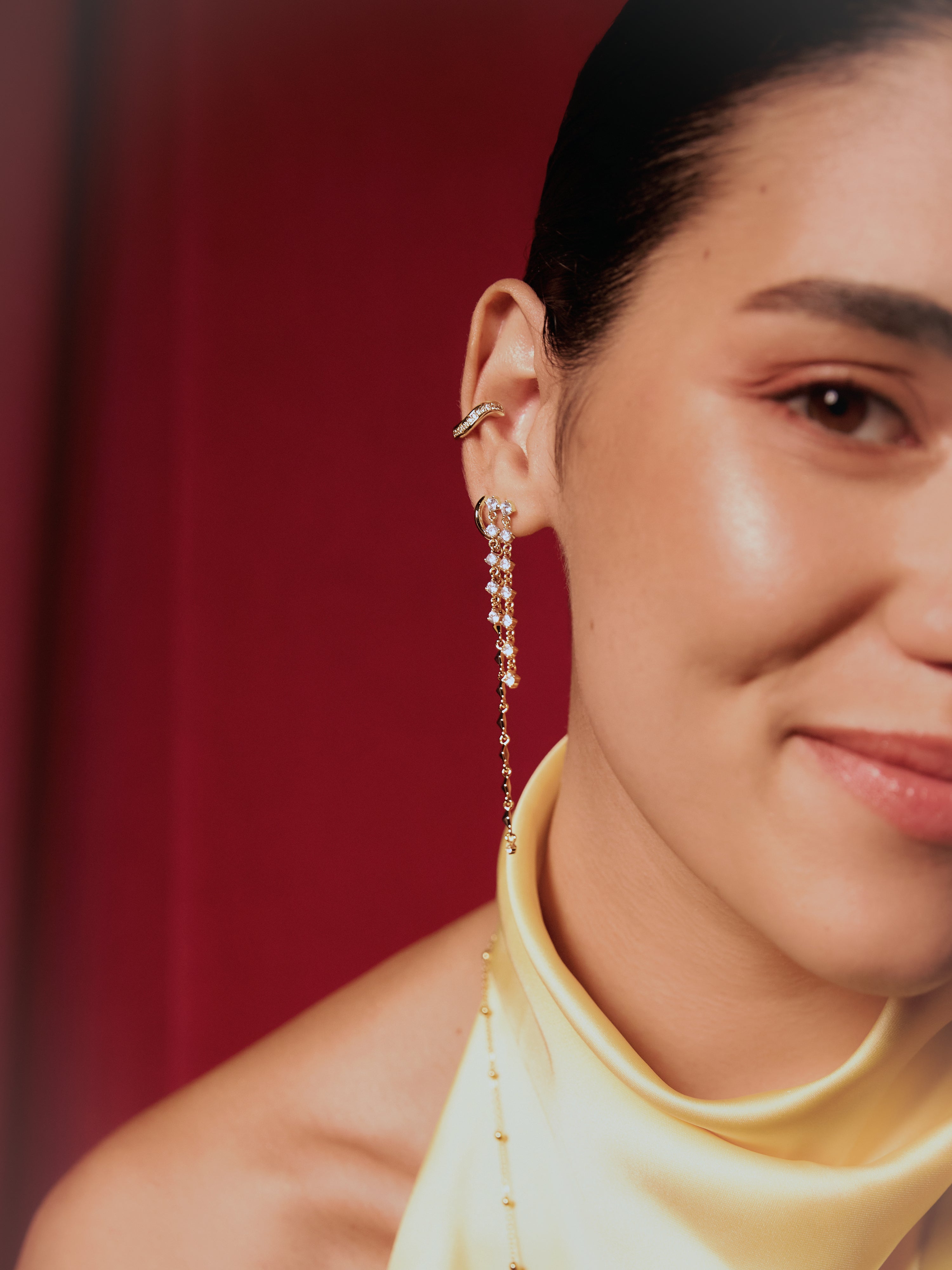 Hailey Gold Ear Cuff Single Earring