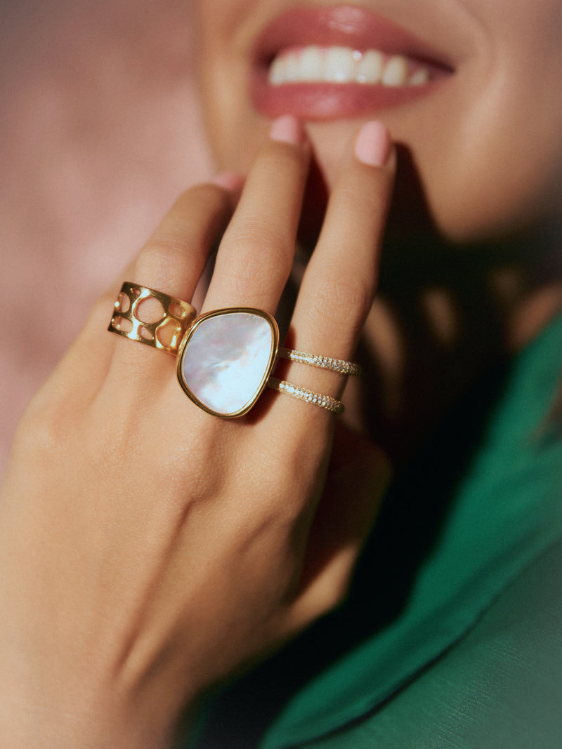 Dotty Ring, vergoldet