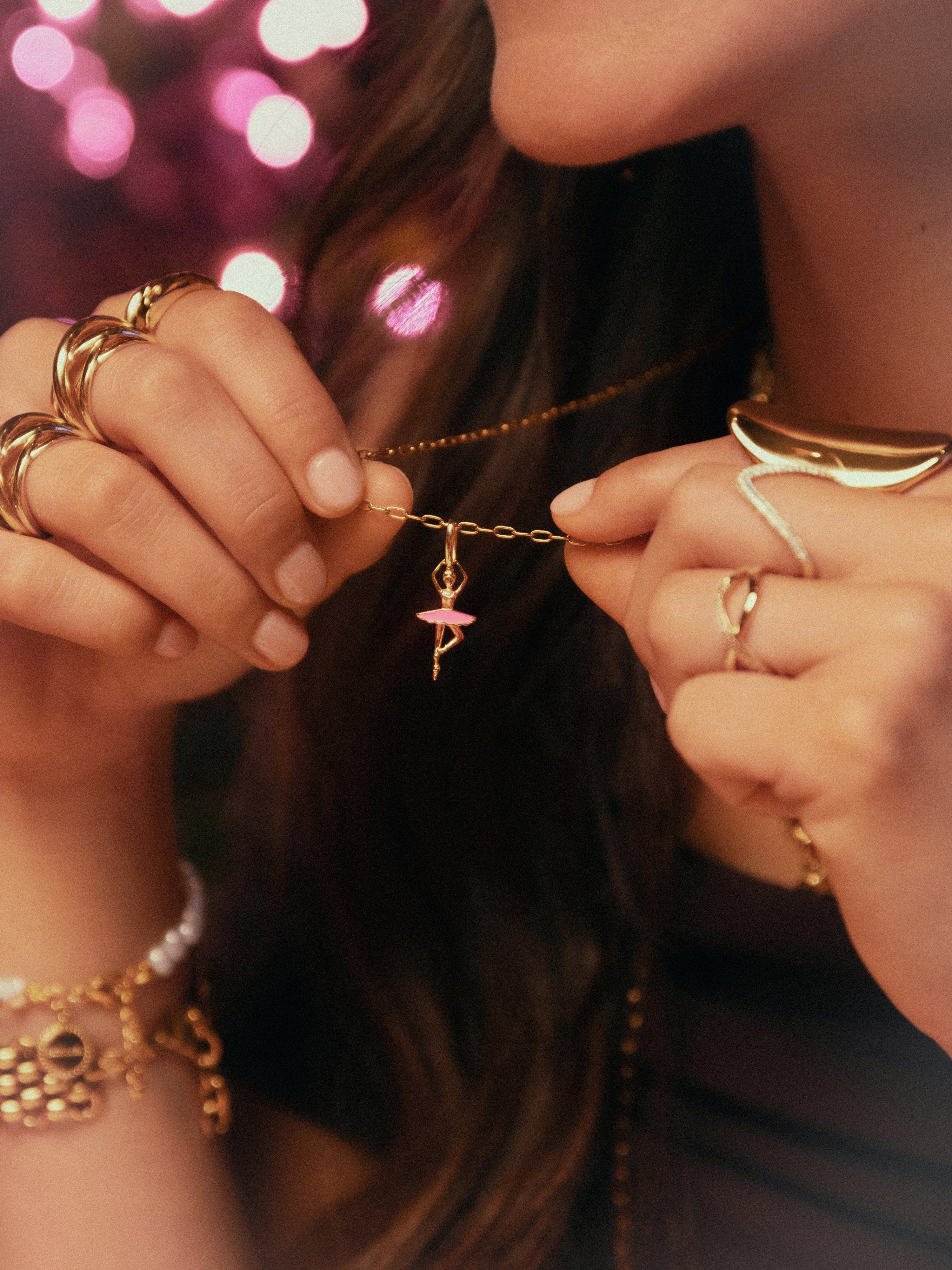 Ballerina Gold Charm