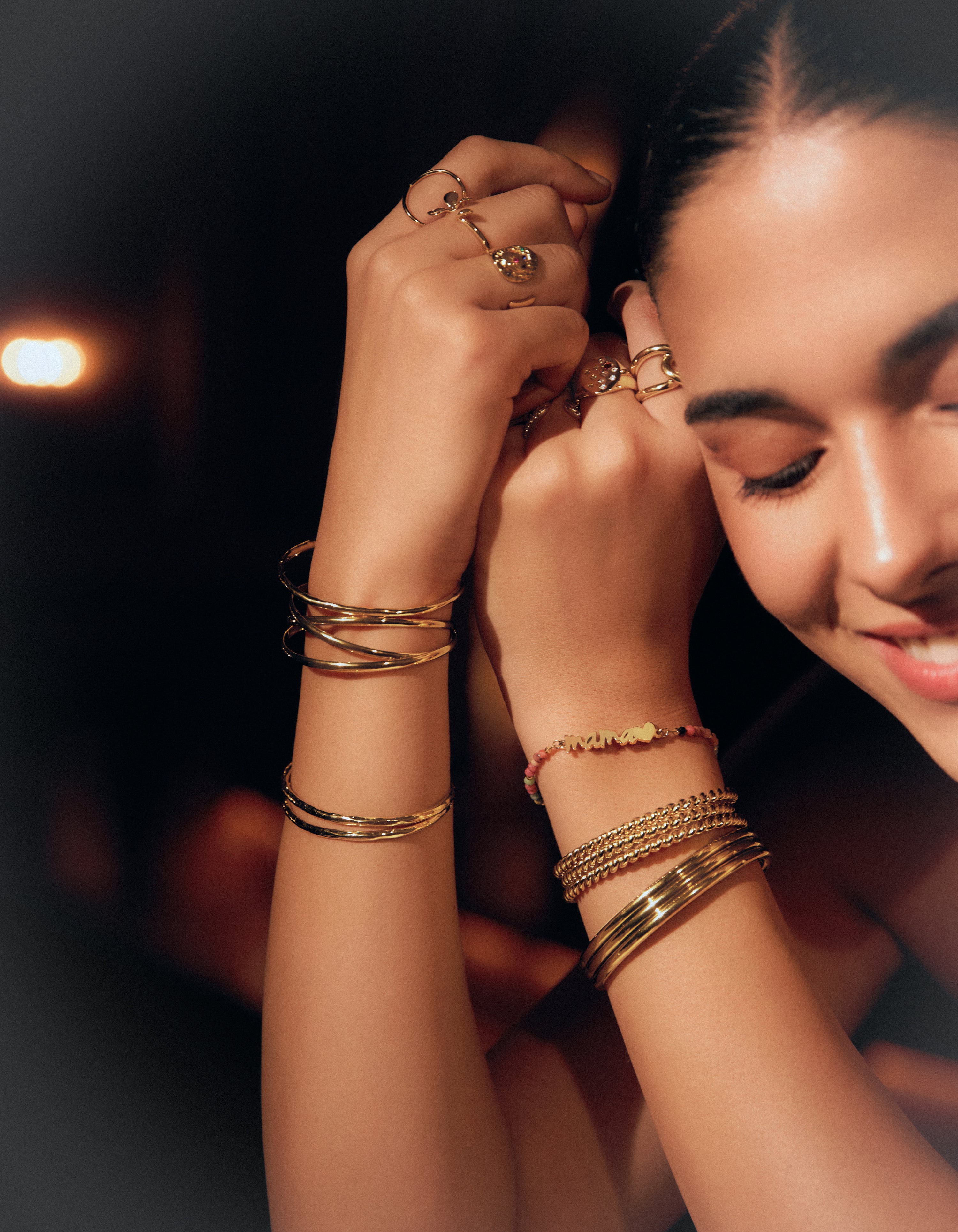 Tressia Stainless Steel Gold Bracelet