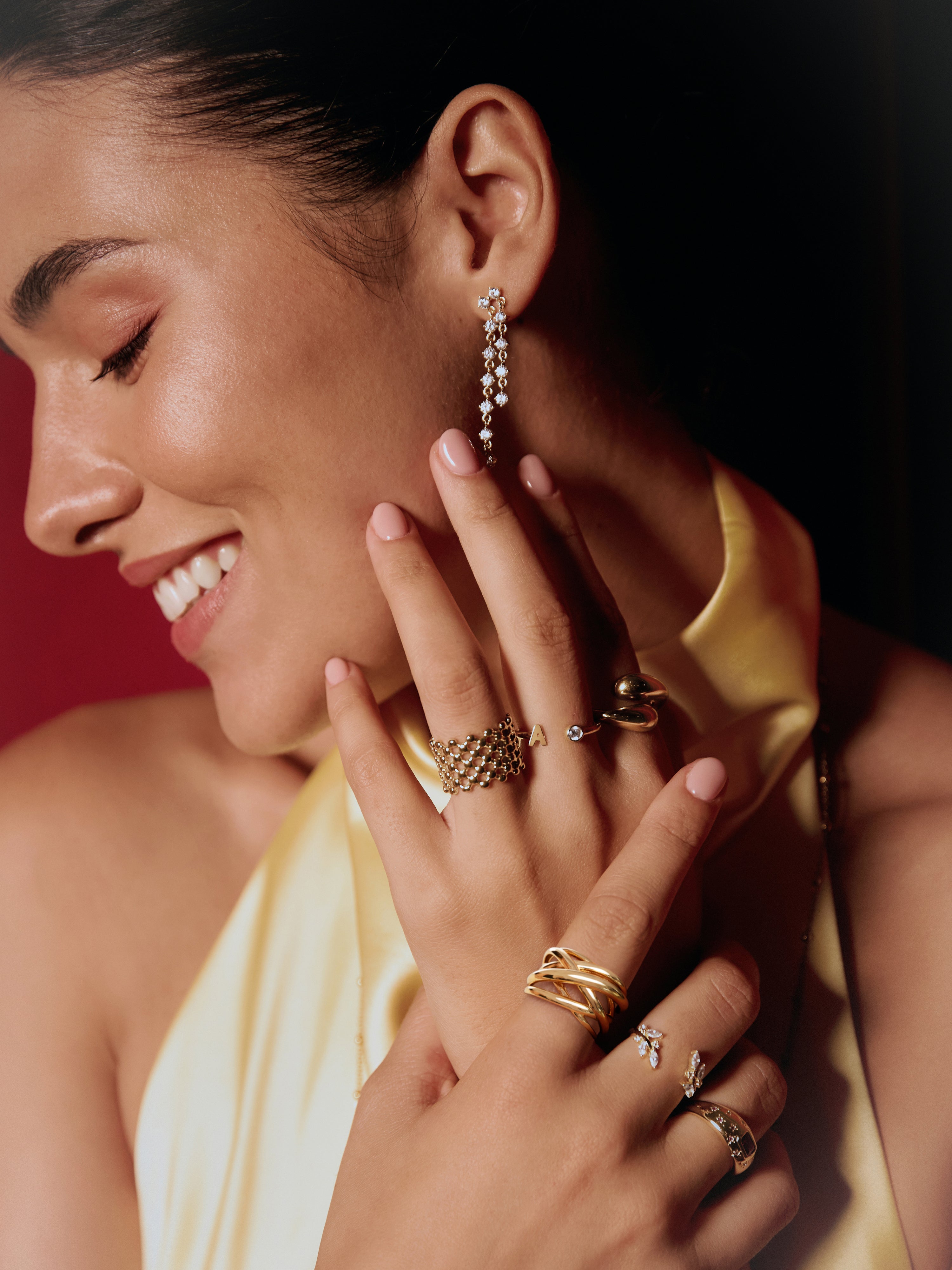 Long Scarlett Gold Earrings