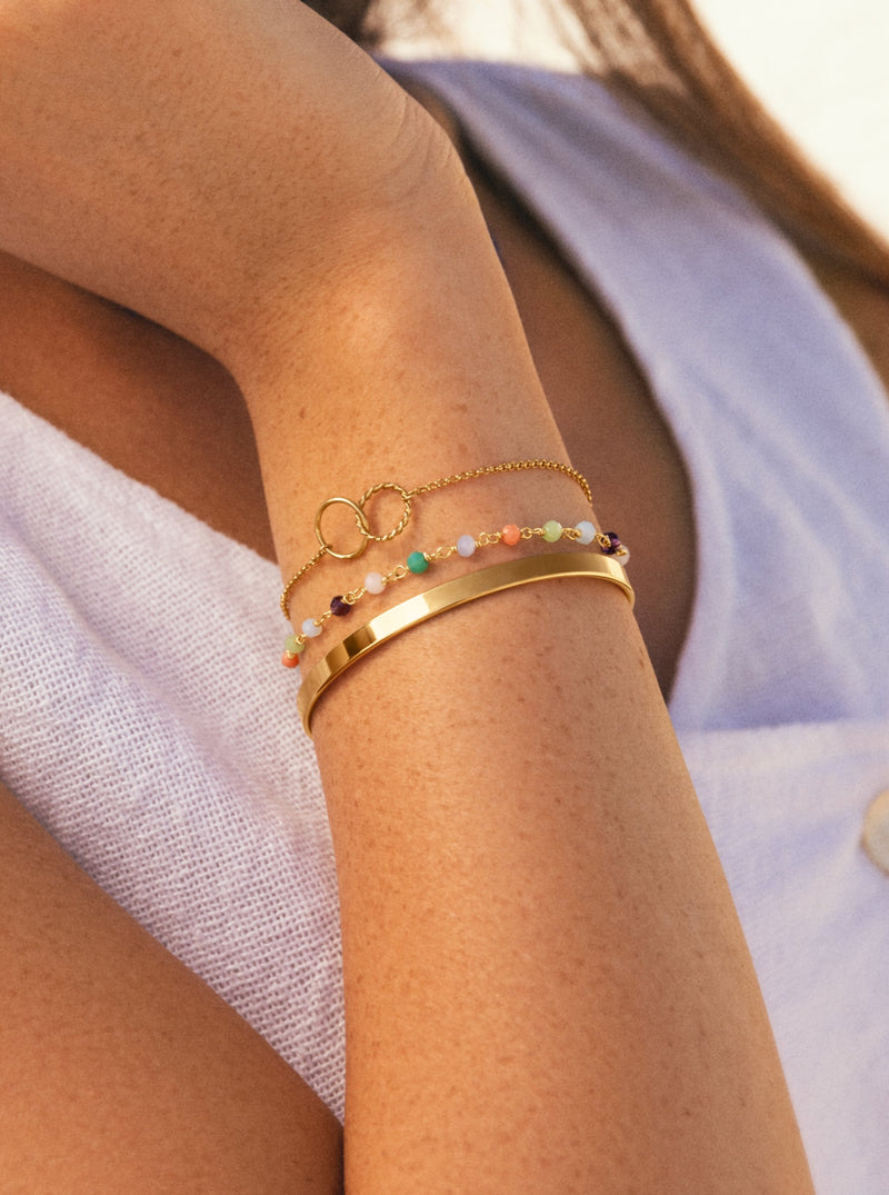 Circles Twist Armband, vergoldet