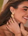 Pendiente Suelto Freesia Spark Plata Baño Oro