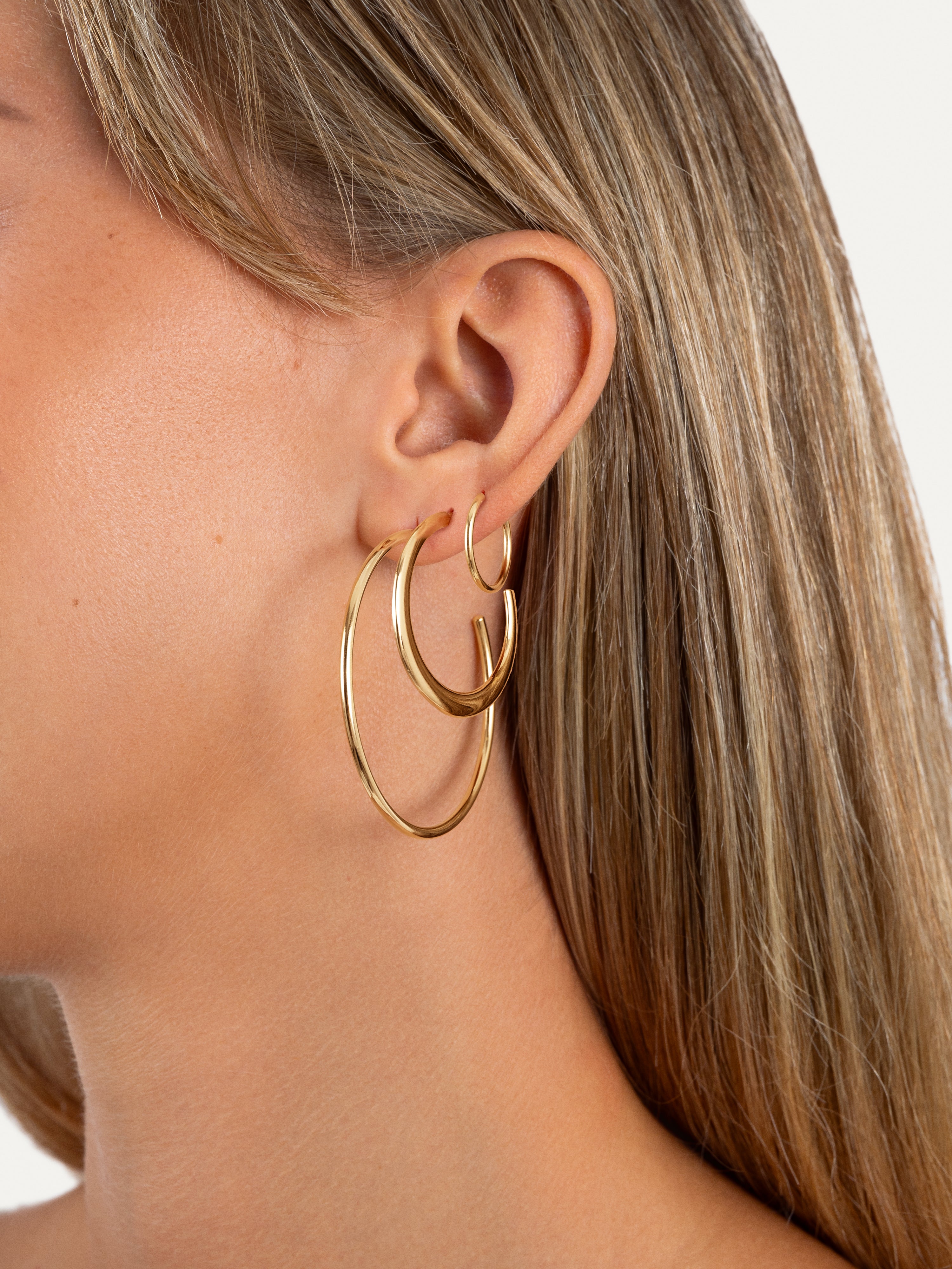 Cenit Gold Hoop Earrings