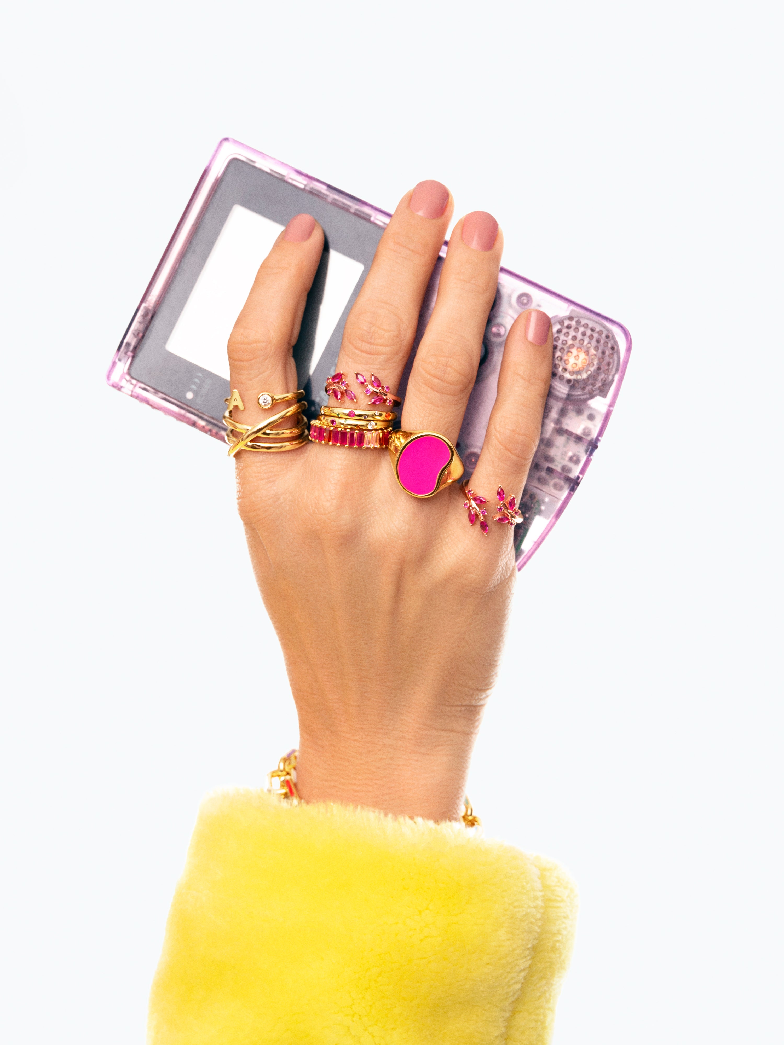 Anillo Sia Berries Baño Oro