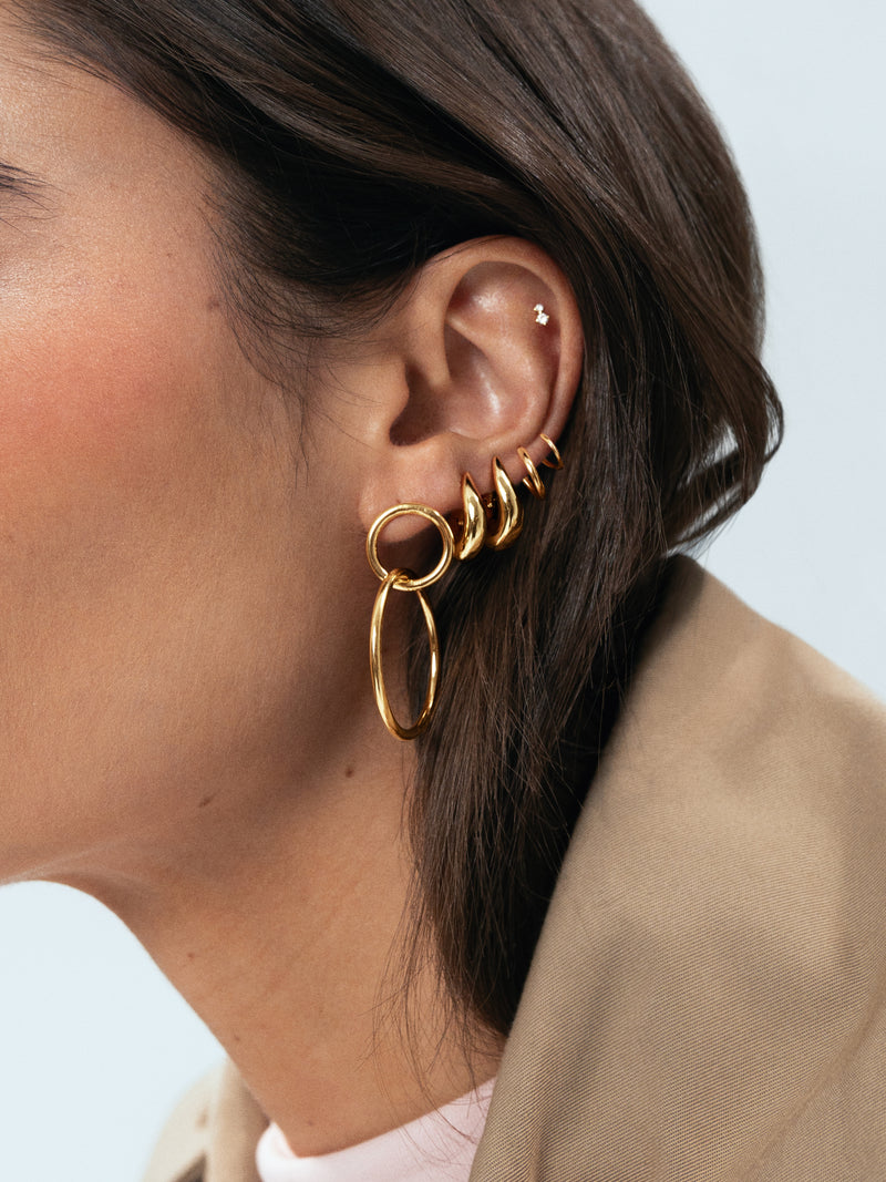 Pendientes Organic Twist Baño Oro