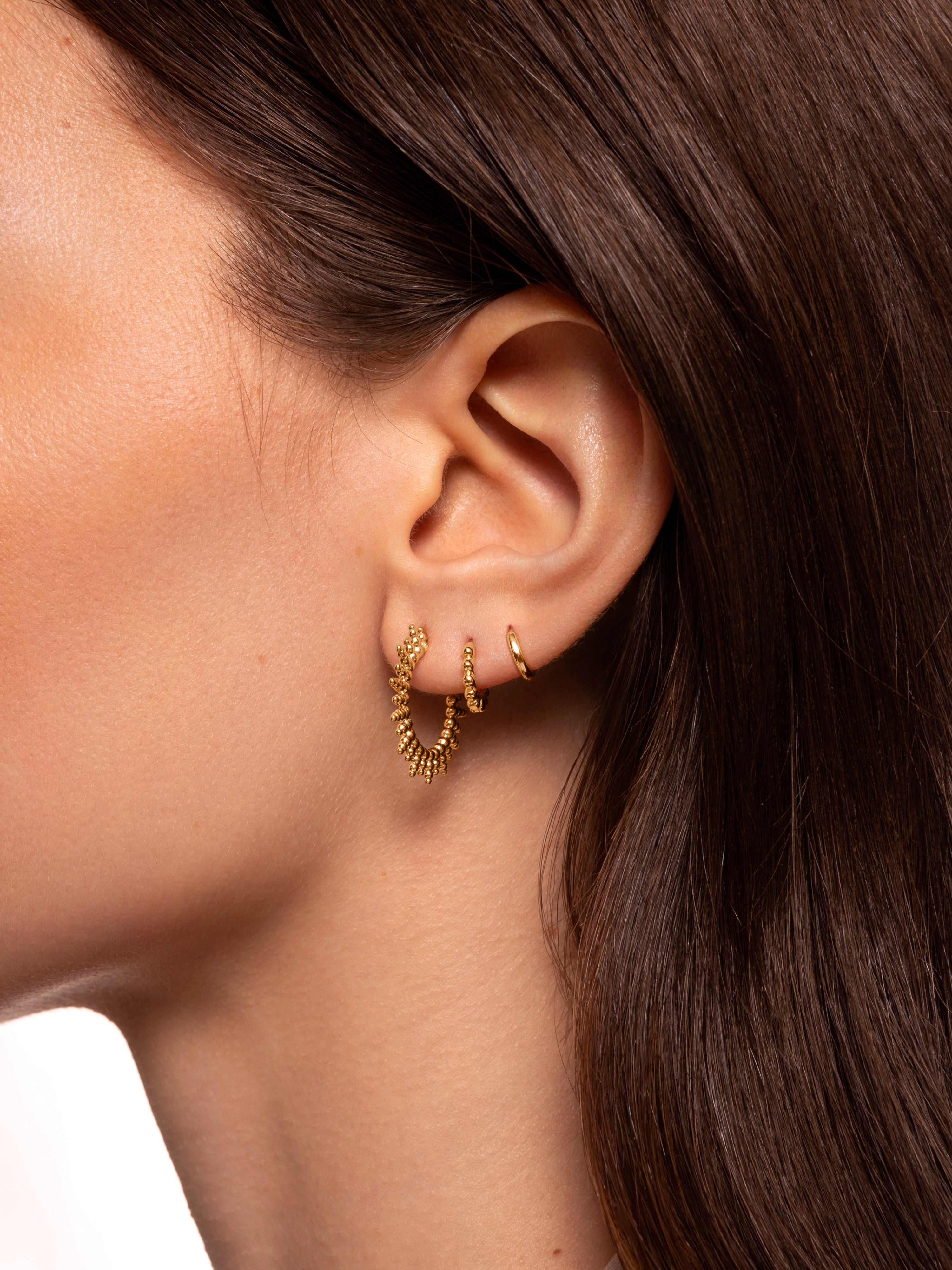 Klein 5 Gold Hoop Single Earring