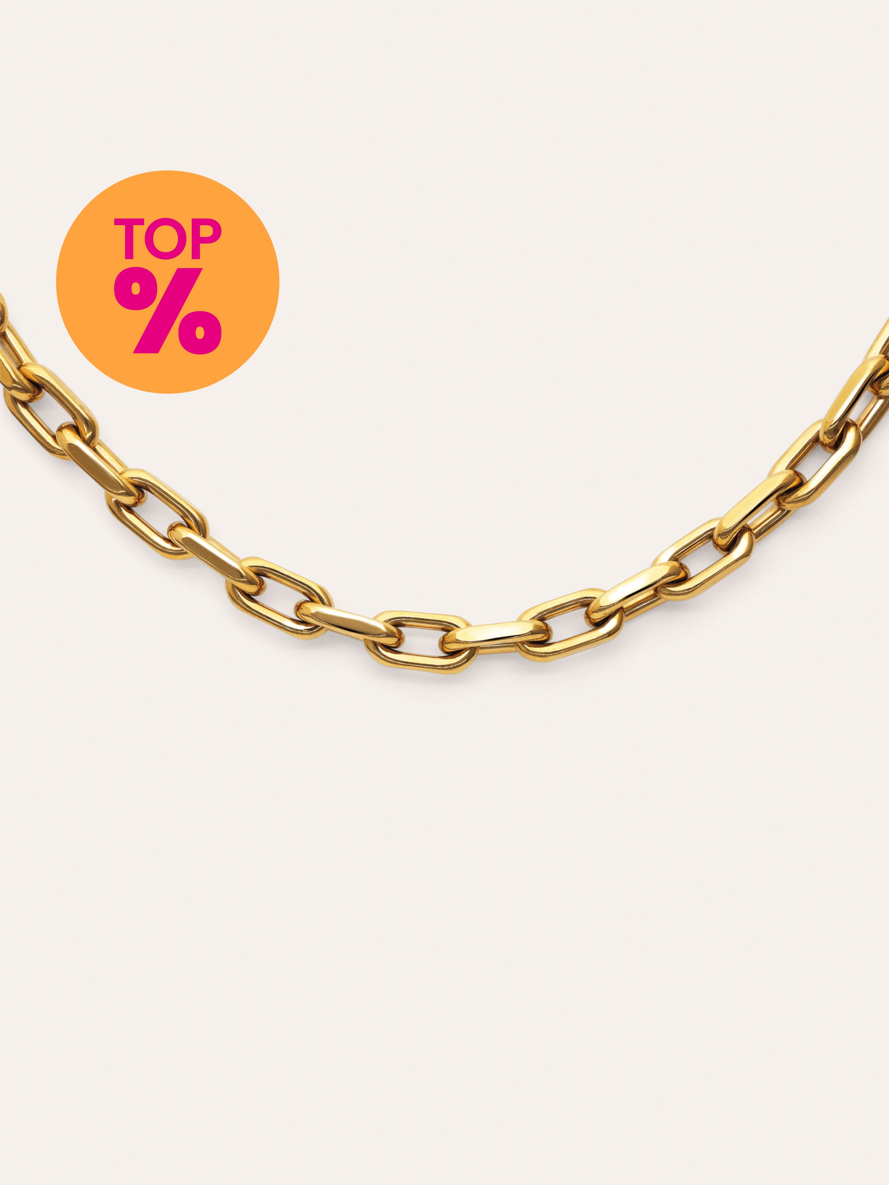 Colar Big Link Aço Banho de Ouro