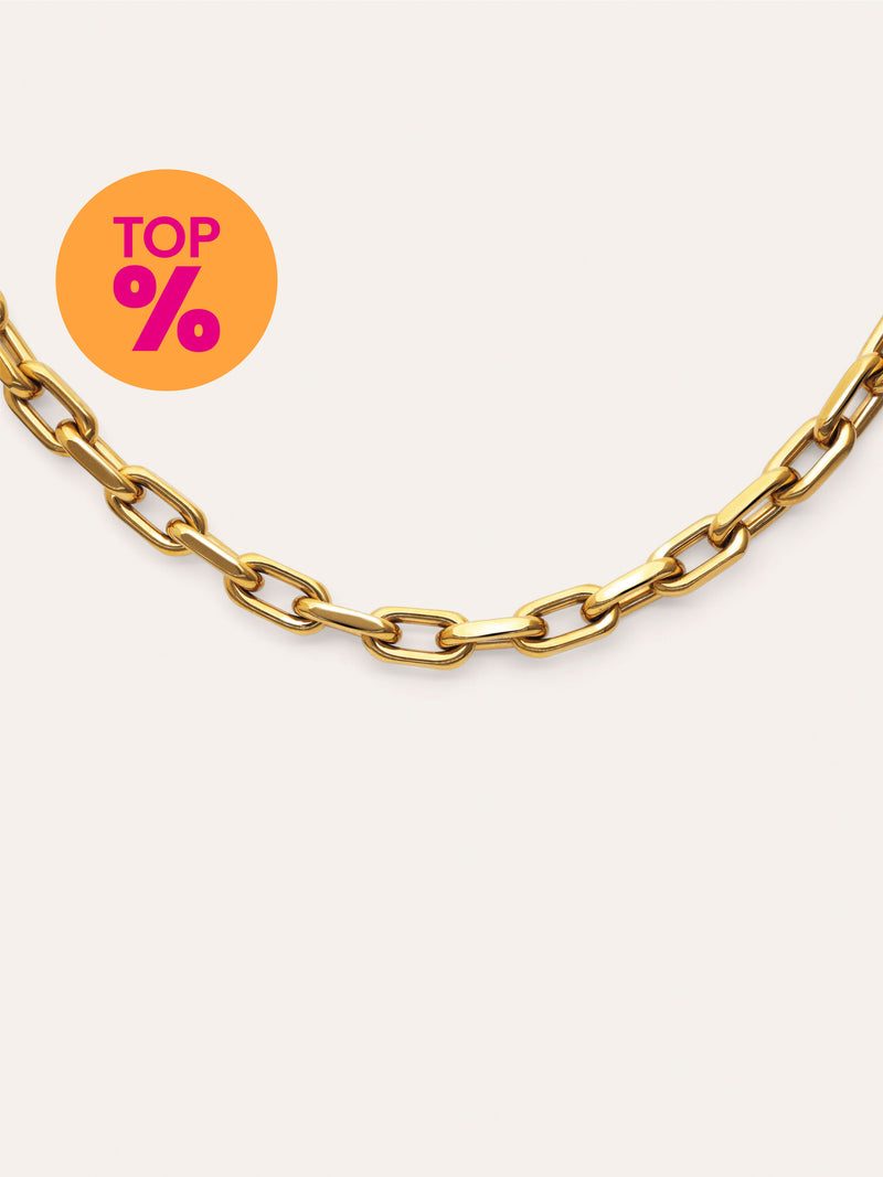 Colar Big Link Aço Banho de Ouro
