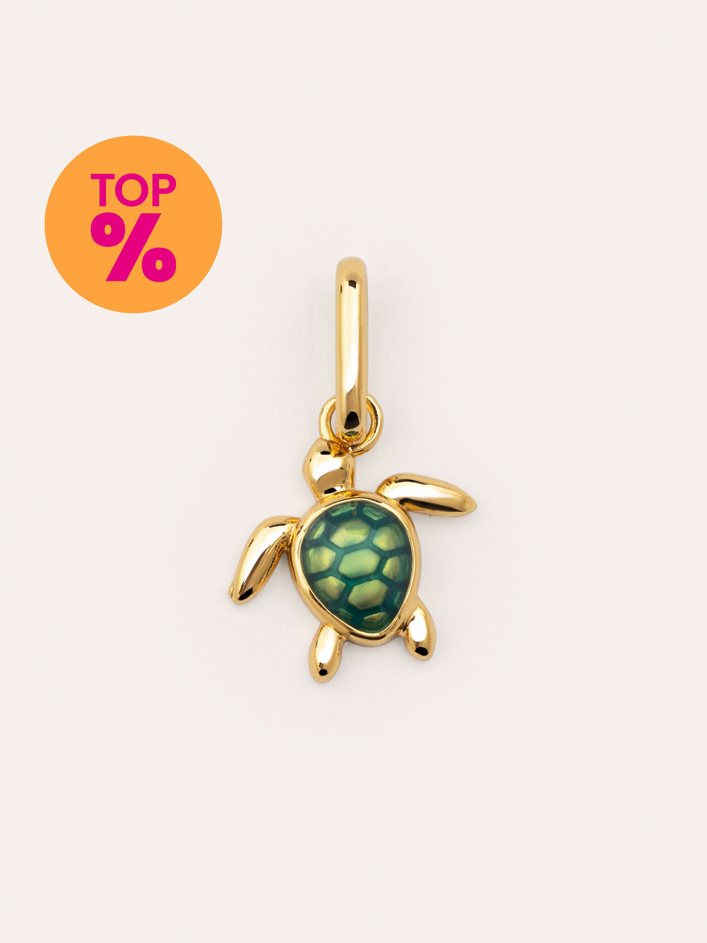 Charm Tartaruga Banho de Ouro