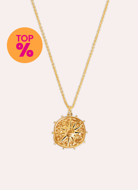 Collana Solstice Sun Placcati Oro