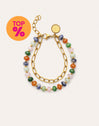 Pulseira Alpine Stones Aço Banho de Ouro