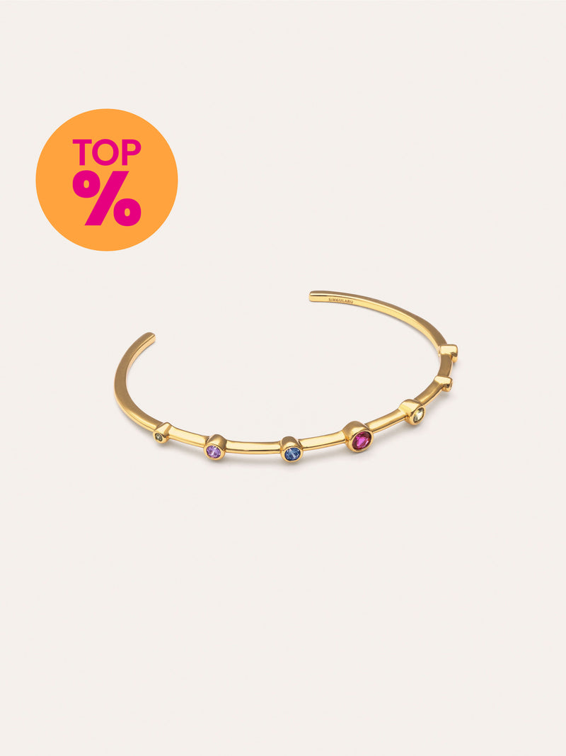 Bracelete Rainbow Bubbles Banho de Ouro