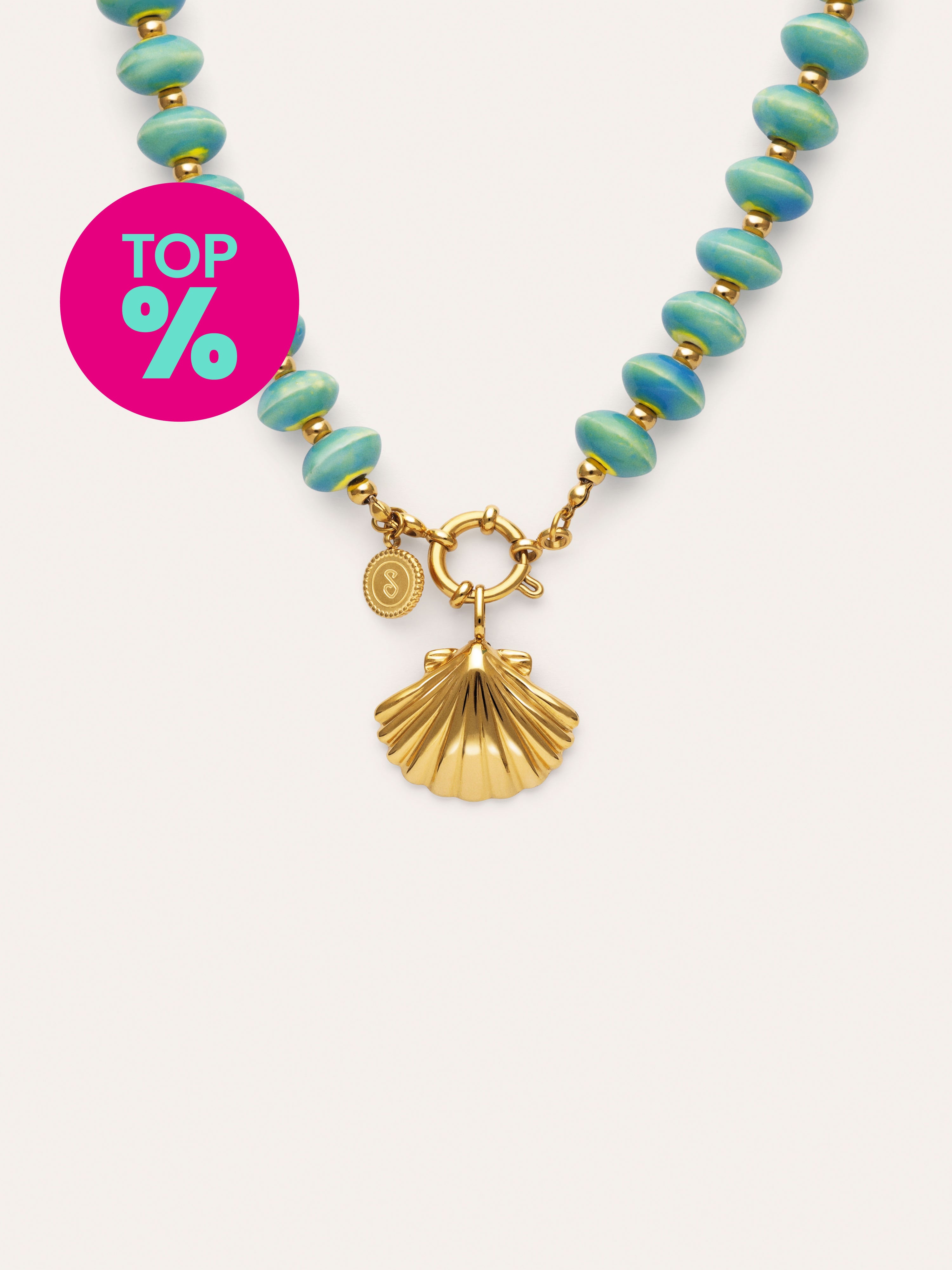 Collier Shelly Acier Plaqué Or