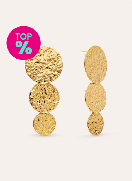 Pendientes Soluna Acero Baño Oro
